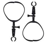 BESTOMZ 2pcs Ergonomic Microphone Holder Clamps for Outdoor Streaming and Magician Performance, Stable and Secure with Quick Adjustment, Made of Plastic and Metal, Suitable for Performers