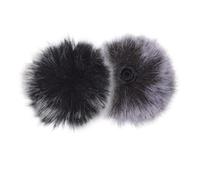 BESTOMZ 2Pcs Mini Wireless Lavalier Microphone Windscreen Noise Reduction Cover with Furry Wind Muff for Interviews and Outdoor Use