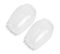 BESTOMZ 2Pcs Oil Lamp Cowl Lamp Shade Replacement Round Sturdy Glass Vintage Retro Glass Replacement for Garden Parties Outdoor Use Easy Installation