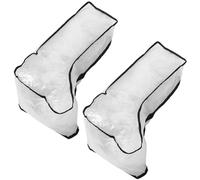 BESTOMZ 2pcs Portable Boots Pouch with Zipper, Lightweight PVC Multi-Purpose Shoe Storage Bags for Women, Skin-Friendly Boot Keeper for Home and Luggage Use