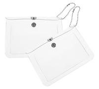 BESTOMZ 2pcs Portable Coin Storage Bag Portable Key Case Beautiful Cartoon Pattern PVC Multi-Functional Wallet with Hanging Neck Strap for Friends and Family Travel Use