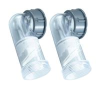 BESTOMZ 2pcs Pp Bathroom Sink Drain Backflow Preventer Elbow with Shut-Off Valve for Vanity and Rv, Flexible Installation with Easy Blockage Detection and Design