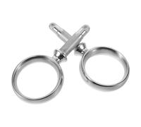 BESTOMZ 2pcs Stainless Steel Oar Lock Brackets Side Mount Row Boat Oar Holders 50mm Caliber Ring Shaped Paddle Mounts for Water Sports and Boating with Enhanced Stability