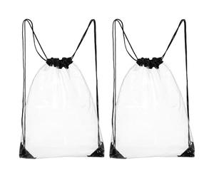 BESTOMZ 2pcs Storage Bag Travel Toiletry Bag Waterproof Wear-Resistant Simple Stylish Design for Beach and Theme Parks