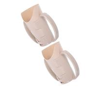 BESTOMZ 2pcs Training Drinking Cups for Elderly with Comfortable to Hold Handles and Slanted Cut Out Design, Plastic Stable Drinking Cups for Nursing Care and Special Therapy Training,