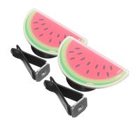 BESTOMZ 2pcs Watermelon Car Air Freshener Vent Clip with Portable Acrylic Fruit Shaped Design, Evenly Distributed Fragrance for Car Cabin Air Vent Decoration