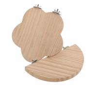 BESTOMZ 2pcs Wooden Parrot Perch Stand for Small Parrots, Easy Installation Climbing Platform Birdcage Accessories, Khaki Indoor Tabletop Bird Resting Branch