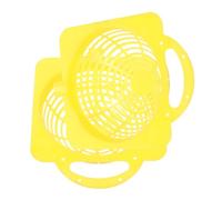 BESTOMZ 2pcs Yellow Hollow Bird Nests for Medium Small Parrots and Finches Plastic Hanging Bird Cage Nest Bowl Suitable for Breeding Hatching and Bedding in Cages