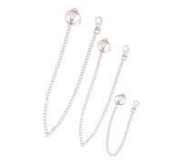 BESTOMZ 3 Pcs Silver Metal Jeans Chain for Pants, Punk Hip-hop Style, Iron Material, Portable and Fashionable Accessory for Women and Men