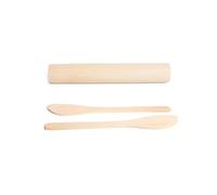 BESTOMZ 3 Pcs Wooden Rolling Pins Set for Making Dumplings and Bread, Natural Beech Wood Dough Roller with Smooth Surface and Gently Rounded Edges, Beige Dumpling Skin Maker Kitchen Tool