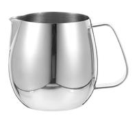 BESTOMZ 300ml Stainless Steel Milk Frothing Pitcher with Spout Design and Handle, Multi-Functional Frother Cup for Making Coffee and Chocolate, Sturdy Espresso Latte Pitcher