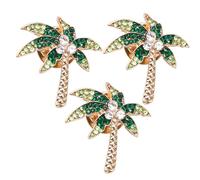 BESTOMZ 3pcs Coconut Tree Brooch Set for Women, Alloy Party Brooch with Delicate and Elegant Design, Multi-purpose Costume Decoration for Weddings and Ceremonies