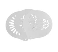 BESTOMZ 3pcs Coffee Stencils Stainless Steel Latte Art Set for Cake and Hot Chocolate Decorating with Polished Surface
