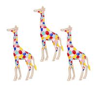 BESTOMZ 3pcs Colorful Alloy Enamel Giraffe Brooch Set Sturdy Pin Decorative Design for Birthdays and Christmas Unisex Fashion Accessories