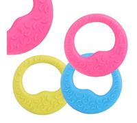 BESTOMZ 3pcs Pack Moon Type Tpr Dog Chew for Small Dogs Floss and Clean Teeth with Sturdy Rubber Material Fun Playing Color