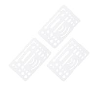 BESTOMZ 3pcs Plastic Drawing Templates Eraser Shield Simple Elegant Architecture Stencils Versatile Use Clean Erasing for Artists and Office Workers