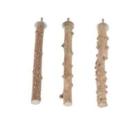 BESTOMZ 3pcs Portable Bite Resistant Parrot Perch Stands Made of Natural Pepper Wood for Conure and Parakeet Cage Accessories, Bird Play Stand for Claw Grinding and Chewing