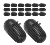 BESTOMZ 40pcs Mini Eel Bait Cage Trap Feeder Holder Box Fishing Bait Cage Plastic Black Controlled Feeding Portable Lake Fishing for Expert Fishermen and Hobby Anglers