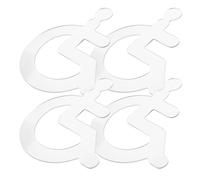 BESTOMZ 4pcs Acrylic Restroom Sign for Public Toilet Door with Silver Colour, Not Easy to Deform Guiding Sign Suitable for Toilet and Wheelchair Disabled Access