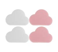 BESTOMZ 4pcs Blue Silicone Self Adhesive Bumper Pads, Heart Shaped Door Protector Pads to Dampens Harsh Sounds and Prevent Wear, for Office Accessories and Kitchen Cabinets