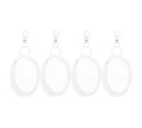 BESTOMZ 4pcs Collectibles Case Portable Small Dolls Storage Organizer for Figure Collectors Students Lightweight Pvc Hanging Figure Bag with Zipper Closure Suitable for Everyday Items