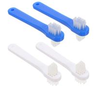 BESTOMZ 4pcs Denture Toothbrush Oral Clean Toothbrush Ergonomic Handle Suitable for Partial Dentures Pp Environmentally Friendly Materials Home Use for Adults