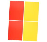 BESTOMZ 4pcs Extra Large Double-sided Referee Game Cards Red Yellow Plastic