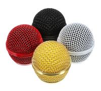 BESTOMZ 4pcs Mic Head Metal Microphone Grill Replacement Assorted Color Protects Microphone from Dirt and Debris Adds Aesthetics Suitable for Professional Use