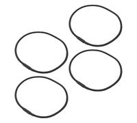 BESTOMZ 4pcs Microphone Shock Mount Rubber Bands, Elastic Replacement Rings for Studio Mic Isolation, Universal Black Rubber Bands for Recording Accessories