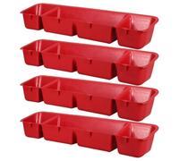 BESTOMZ 4pcs Plastic Hanging Livestock Feeder with Dual Functionality and Multi-compartment Design, Space-saving Water and Feed Trough Suitable for Ducks and Livestock in Homes with Humid