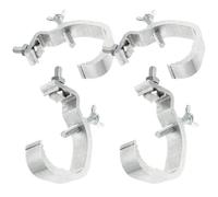 BESTOMZ 4pcs Silver Aluminum Truss Clamps Stage Light Hooks for 30-52mm Tubes, Heavy Duty Moving Head Light Clamps for Professional Stage Lighting Equipment