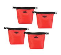 BESTOMZ 4pcs Stylish Insulated Cooler Bag with Handle, Nylon Lunch Tote | Spacious Interior, Zipper Closure and Spill Containment, Red Finish for Commuting, Outings and Groceries