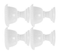 BESTOMZ 4pcs Vintage Half Urn Wall Planter Drainage Opening, White Plastic