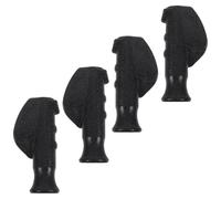 BESTOMZ 4pcs Walking Stick Handles Replacement with 20mm Diameter PVC Material, Universal Fit Compatibility, Comfortable Hand Grips for Senior Walker Accessories in Modern Black Style