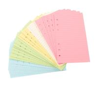 BESTOMZ 50 Pages Colorful 6-Hole Loose Leaf Refills Paper for Personal Planner Notebook, Transverse Ruled Paper Sheets Fits 6 Ring Binder, for Daily Use and Diary