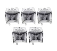 BESTOMZ 5pcs 22-inch Silver Aluminum Foil Cube Dice Balloons Party Decorations Backdrop Balloons Theme Party Supplies