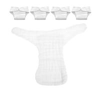 BESTOMZ 5pcs Baby Cloth Diaper Insert Liners Reusable Cotton Material Washable and Breathable Prevents Diaper Irritation Suitable for Home and Sleep Use White Size L
