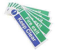 BESTOMZ 5pcs Fire Exit Keep Stickers Paper Material, Versatile Application and Easy to Use Warning Decal for Public Places and Mall Safety, Do Not Block Passage Signs