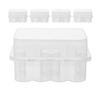 BESTOMZ 5pcs Insulin Vial Protector Case for Refrigerator and Travel, Plastic Organizer Box for 3ml Peptide Vials with Airtight Construction and Easy Open Design