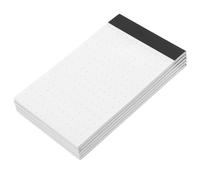 BESTOMZ 5pcs Mini Dot Grid Sticky Notepad A7 Size Self-stick Paper Pad with Convenient Binding for Office and Home Use, White Paper Memo Pads for Architects, Teachers, and Art Journals