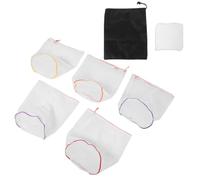 BESTOMZ 5pcs Reusable 5 Gallon Nylon Mesh Filter Bag with Drawstring for Hydroponics, Aquariums, and Industrial Use, Captures Suspended Solids and Debris, Foldable for Easy Storage