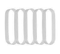 BESTOMZ 6pcs Oval Stainless Steel Cake Ring Molds for Baking, Dishwasher Safe Multifunction Pastry Rings for Baking Mousse and Tart Cakes
