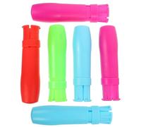 BESTOMZ 6pcs Plastic Chalk Holders Clip Tightly Keep Chalk Easy Pressing Pp Material Assorted Colour Reusable Clips for Creative Activities and Classrooms Random Color