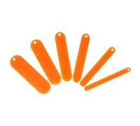 BESTOMZ 6pcs Plastic Fishing Net Repair Shuttles Knitting Tools for Net Mending and Gauge Measurement Orange Spinning and Casting Net Tool