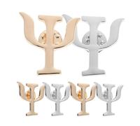 BESTOMZ 6pcs Psychology Psi Symbol Brooch Pins Suit Pin Decorative Brooch Alloy Vintage Construction Easy to Wear Secure Clasp Stylish Gold and Silver for Sweaters Dresses