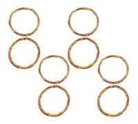BESTOMZ 8pcs Bamboo Circular Purse Grip Replacement Handle for DIY Handbags