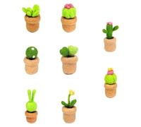 BESTOMZ 8pcs DIY Needle Felt Kit for Mini Cactus Wool Craft Set