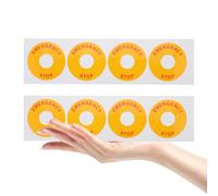 BESTOMZ 8pcs Emergency Stop Warning Label Sticker Pp Material Simple Design Practical Not Easy to Fall Easy to Stick Safety Warning for Industrial Equipment and Equipment Factory