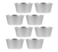 BESTOMZ 8pcs Mini Round Baking Cups Carbon Steel Muffin Mold Pudding Dessert Cupcake Pan Nonstick Bakeware for Afternoon Tea Snacks and Home Baking