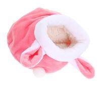 BESTOMZ Adorable Cartoon Design Hamster House with Short Plush Material and Pink Colour, Enhancing Sleep Quality and Serving as Pet Cage Decor for Guinea Pigs and Rats Assorted style